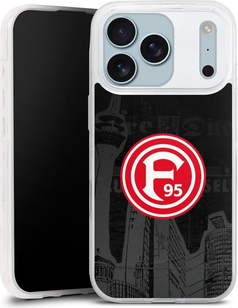 DeinDesign Slim Hülle für Apple iPhone 17 Pro Silikon Case Ultra Dünn Handyhülle Fortuna Düsseldorf Logo Offizielles Lizenzprodukt