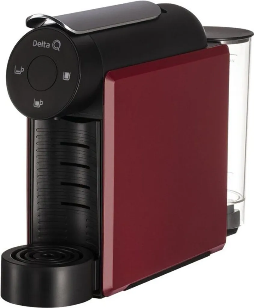 Cafetière à capsules Delta Q MiniQool : Machine expresso rouge design