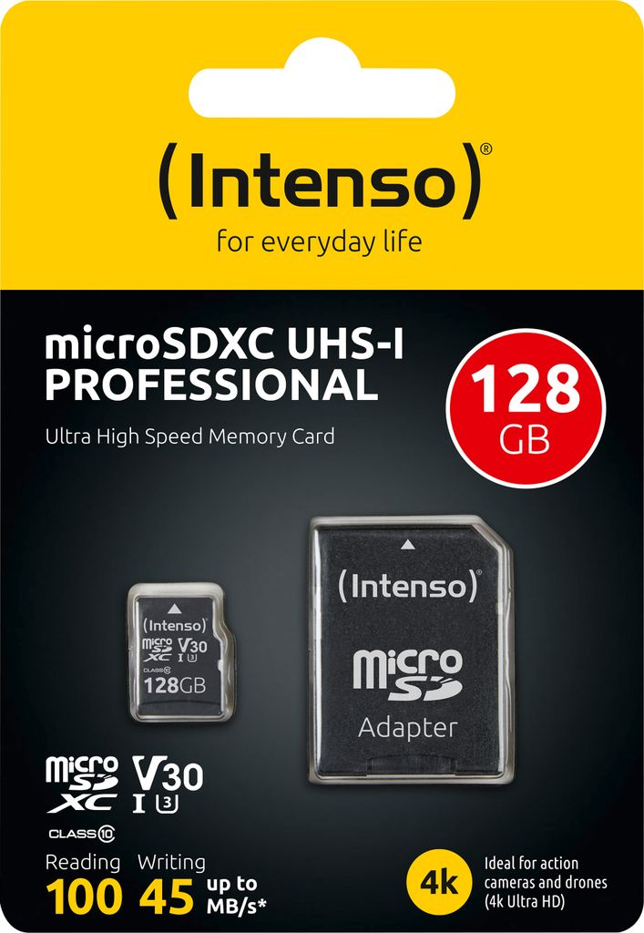 Intenso microSDXC 128GB Class 10 UHS-I Professional - Obrázok produktu 