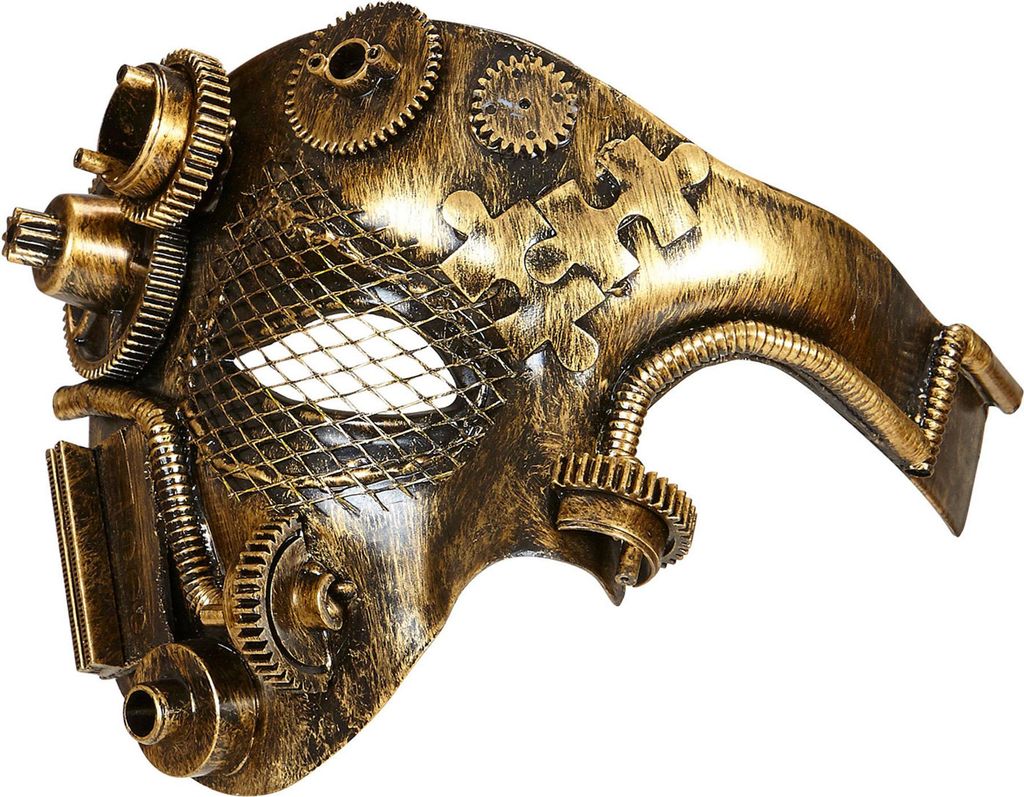 Auffällige Retro-Maske Steam-PunkMaske Halbmaske Dieselpunk Produktbild 