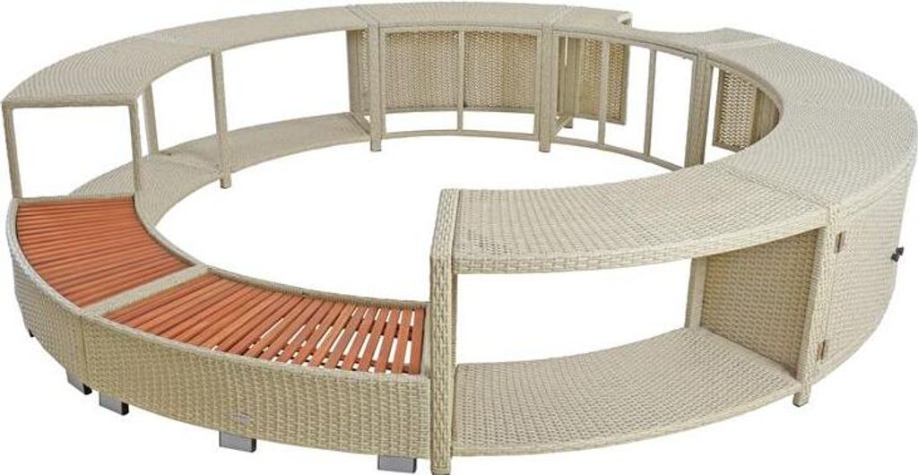 Whirlpool Umrandung Poolumrandung Poolverkleidung Rattan Produktbild 10