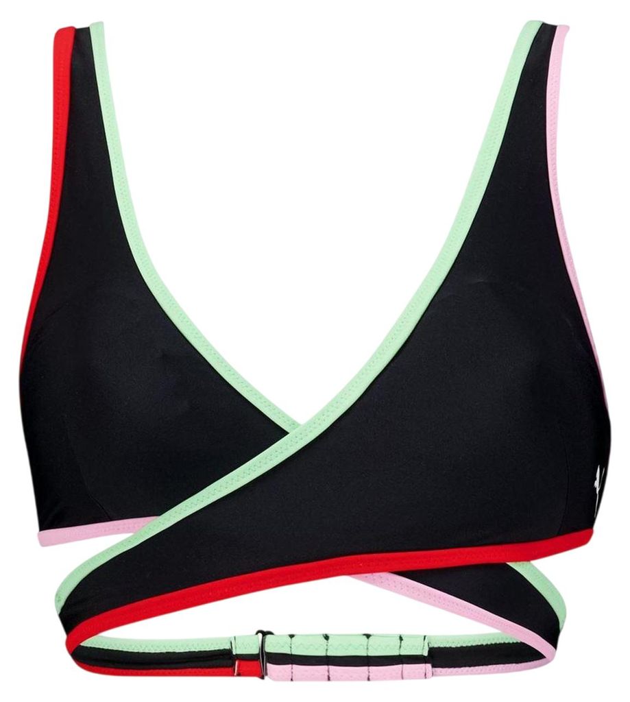 Puma - Bikini Oberteil für Damen, Plunge-BH GT21032 (34 DE) (Schwarz)