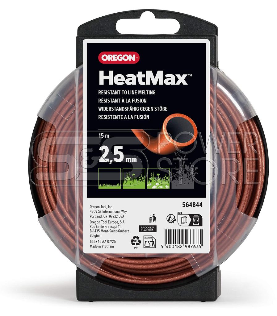 Oregon Profi Mähfaden Techni 280° HeatMax 2,5 mm x 15 m Trimmerfaden Freischneidefaden