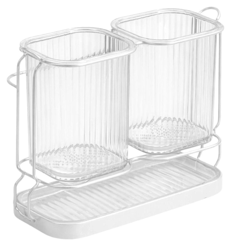 Transparenter Besteckkorb, Küchenorganizer, Abtropfgestell