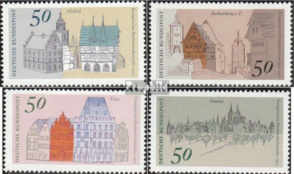 Briefmarken BRD (BR.Deutschland) 1975 Mi 860-863 Produktbild 