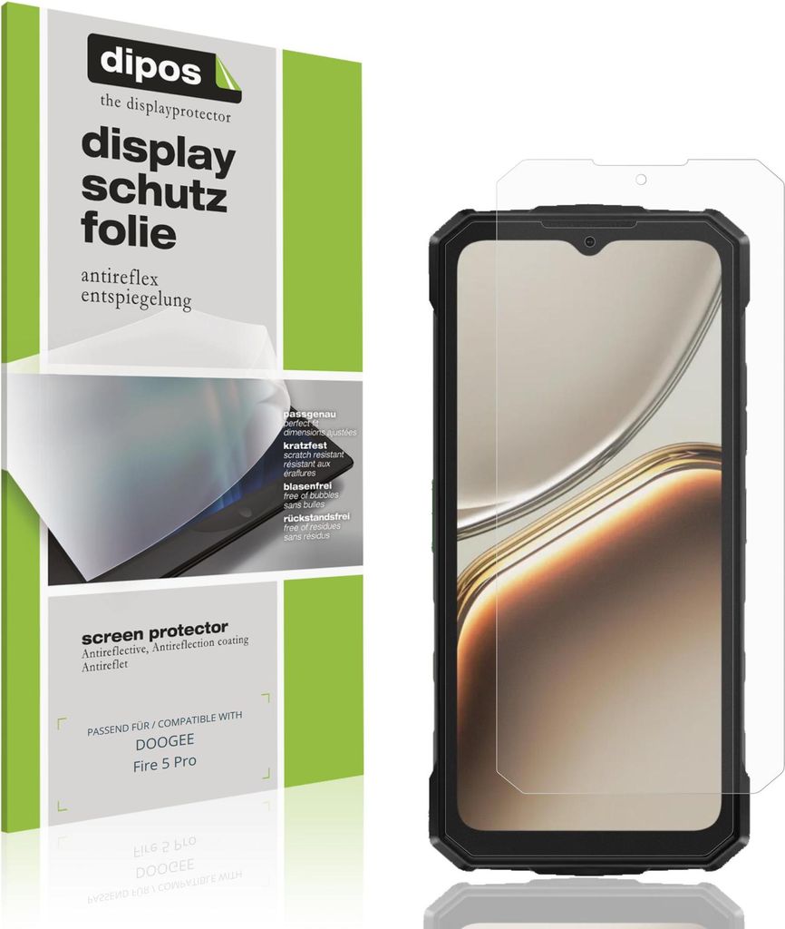 4x Schutzfolie für DOOGEE Fire 5 Pro matt Displayschutzfolie Folie Display Schutz dipos