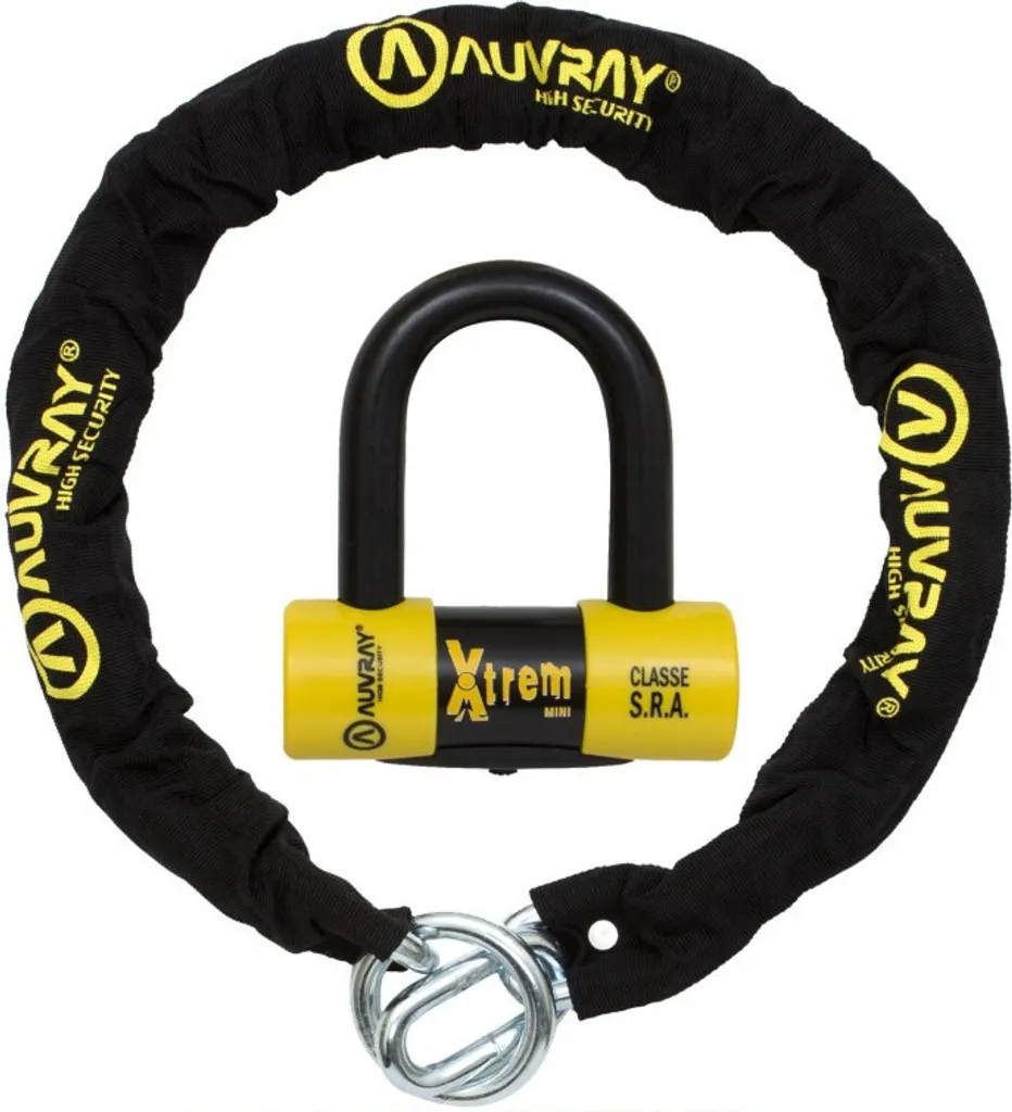 Antivol chaîne moto lasso 120cm - Cadenas de sécurité Auvray Xtrem Mini