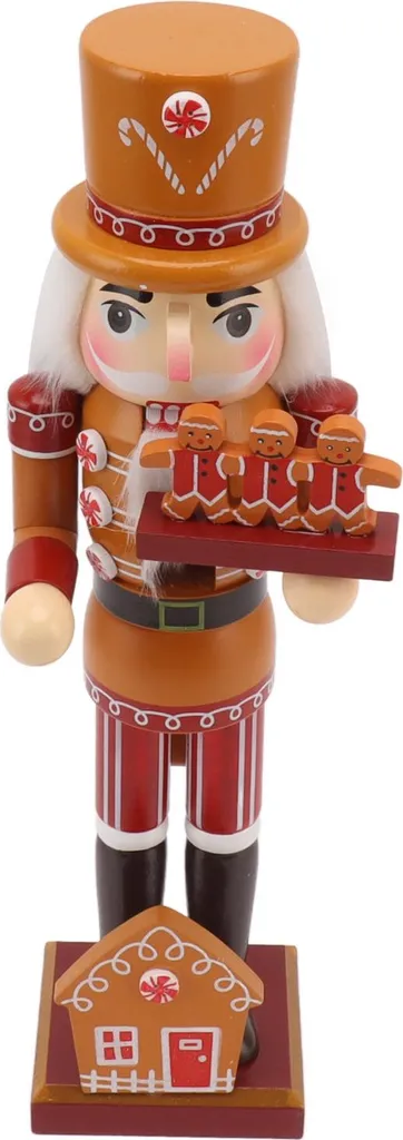 Poupée Décorative en Bois 35cm Figurine de Collection Multicolore