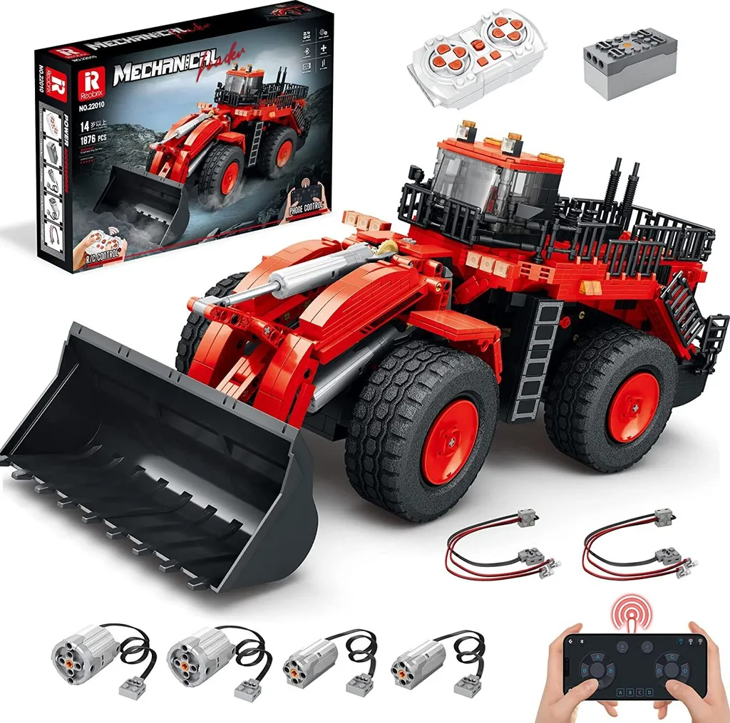 Reobrix 22010 Bulldozer Loader Technic Moc - Set de construction 1876 pcs