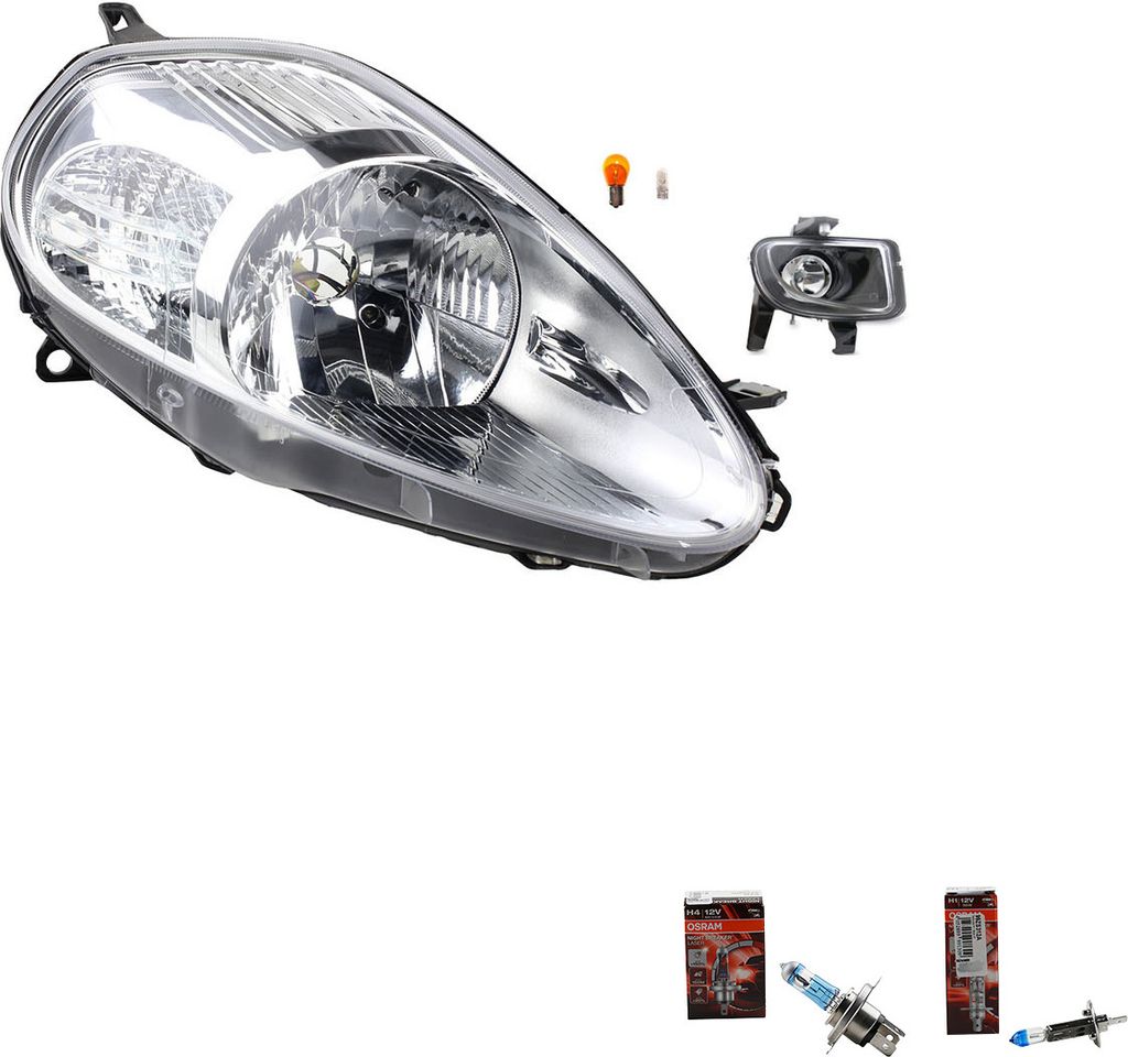 Johns, Scheinwerfer + Osram Night Breaker Laser passend für Fiat Punto 199 10/05-06/08R 51701594 51782368