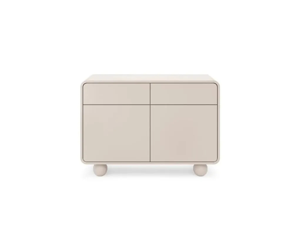Commode Gain de Place Cachemire - Buffet 2 Tiroirs pour Petit Salon