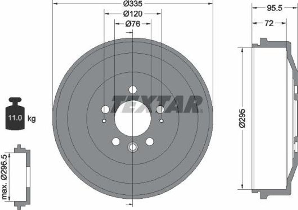 Bremstrommel TEXTAR 94043900