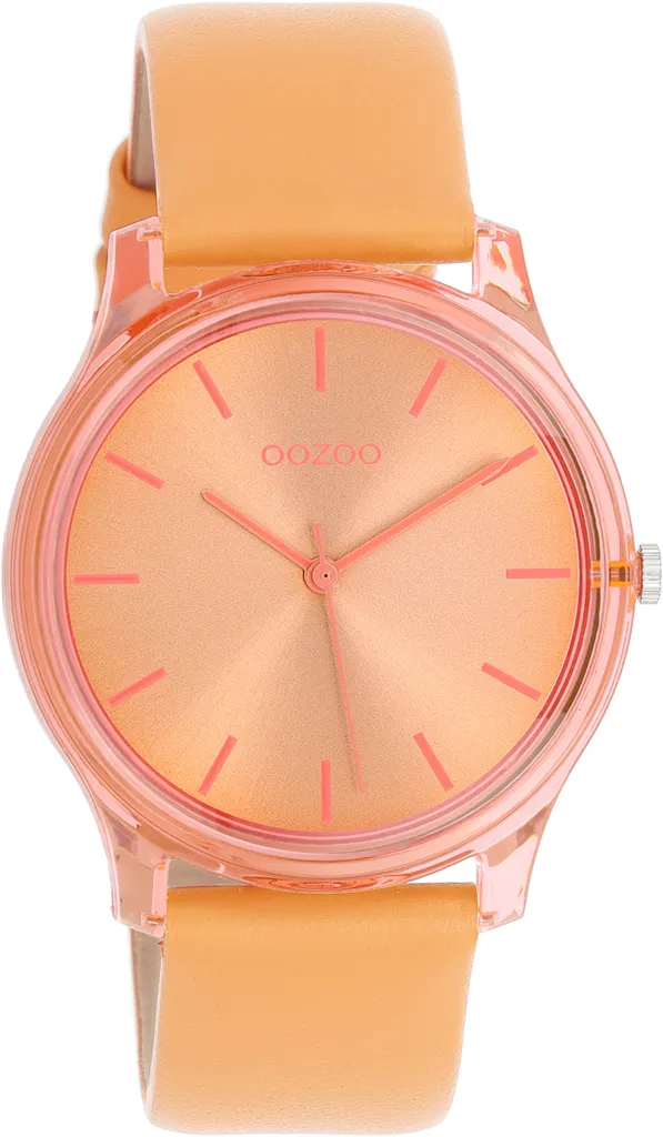 Montre analogique femme bracelet cuir orange Oozoo Timepieces C11141