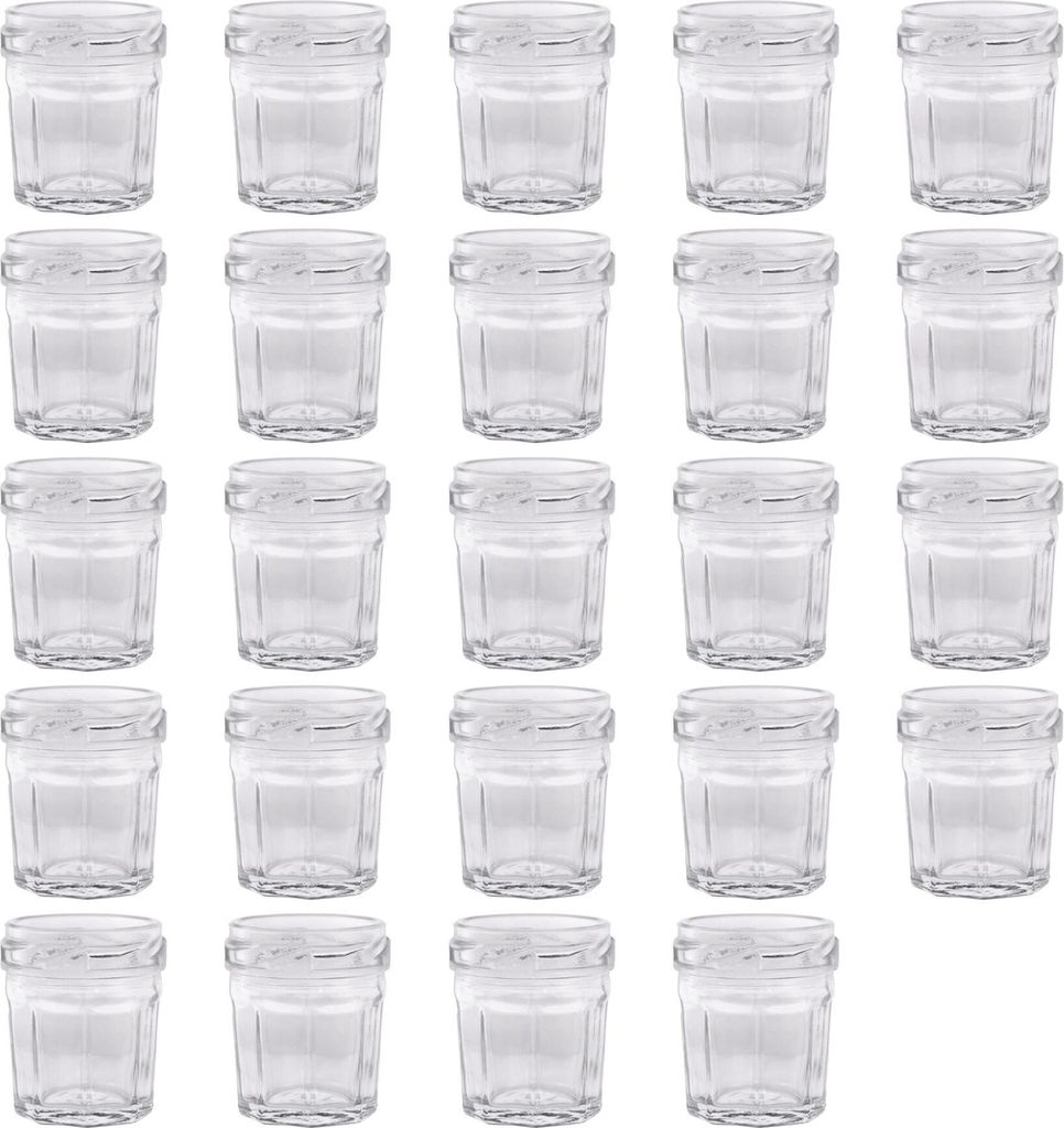 24x 42ml Marmeladengläser - Leer Schraubenkopf Küche Essen Honig Würzen Konservieren Einmachen Lagerung Glas-Set - Von Argon Ta