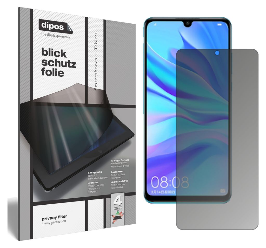 Blickschutzfolie für Huawei P30 Lite (2020) matt Schutzfolie Folie Display Schutz dipos