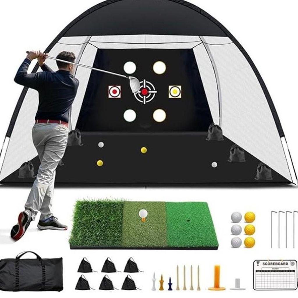 Tréninková síť pro golf, 300 cm, přenosná golfová síť se 6 Obrázek produktu 