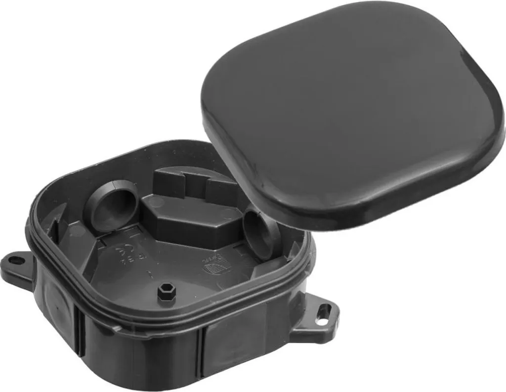 Scatola Giunzione IP54 Nera 92x92 - Montaggio Esterno Rapido e Sicuro