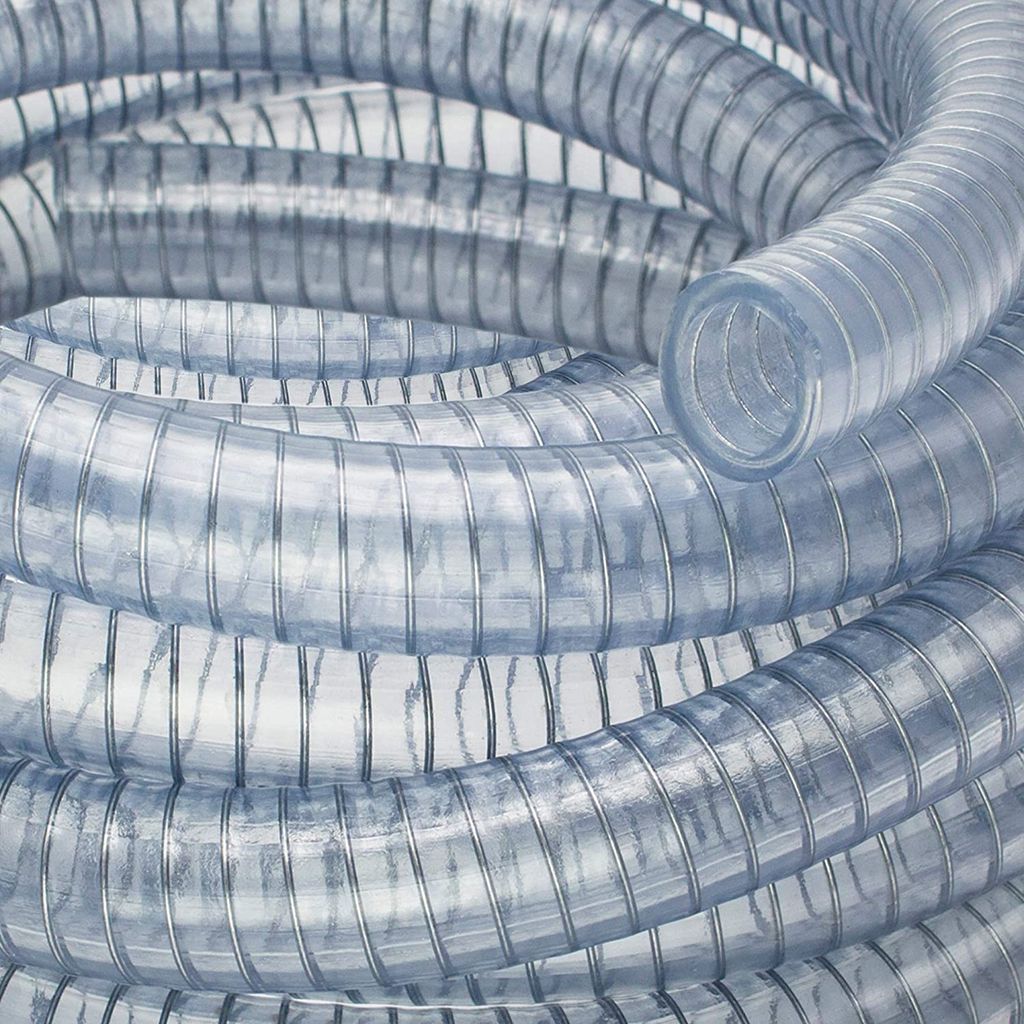 PVC-Schlauch mit Textileinlage, Transparent - 3/8 Zoll: Innen-Ø: 10 m, 1,69  €