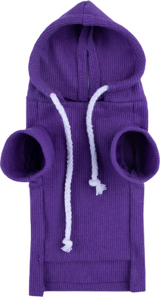 Niedlicher Frettchen-Kapuzenpullover, einfarbig, mit Kordelzug, dickes Fleece, Vorderbein, elastisch, Hamster, Meerschweinchen