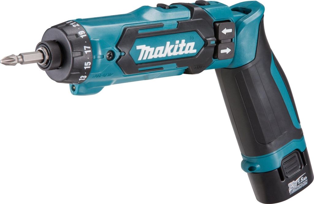 Makita DF012DSE, Schwarz, Blau, 650, 200, 5 mm, 6 mm, 3,6 Produktbild 