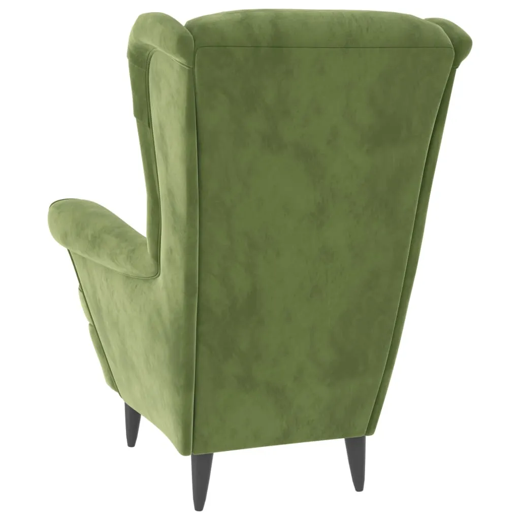 Fauteuil confortable velours vert clair - Chic et facile à intégrer - 6