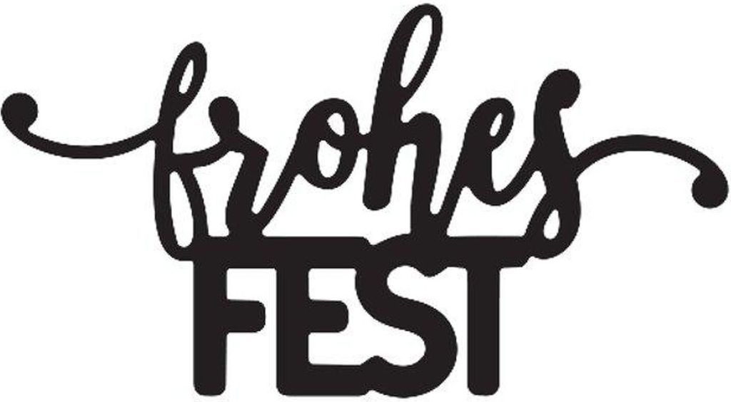 Mundart Stempel | Stanzschablone Deutsche Text "frohes Fest"