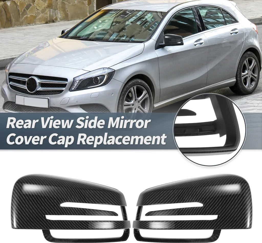 Caches Rétroviseurs Mercedes en Carbone véritable pour W176 et W204