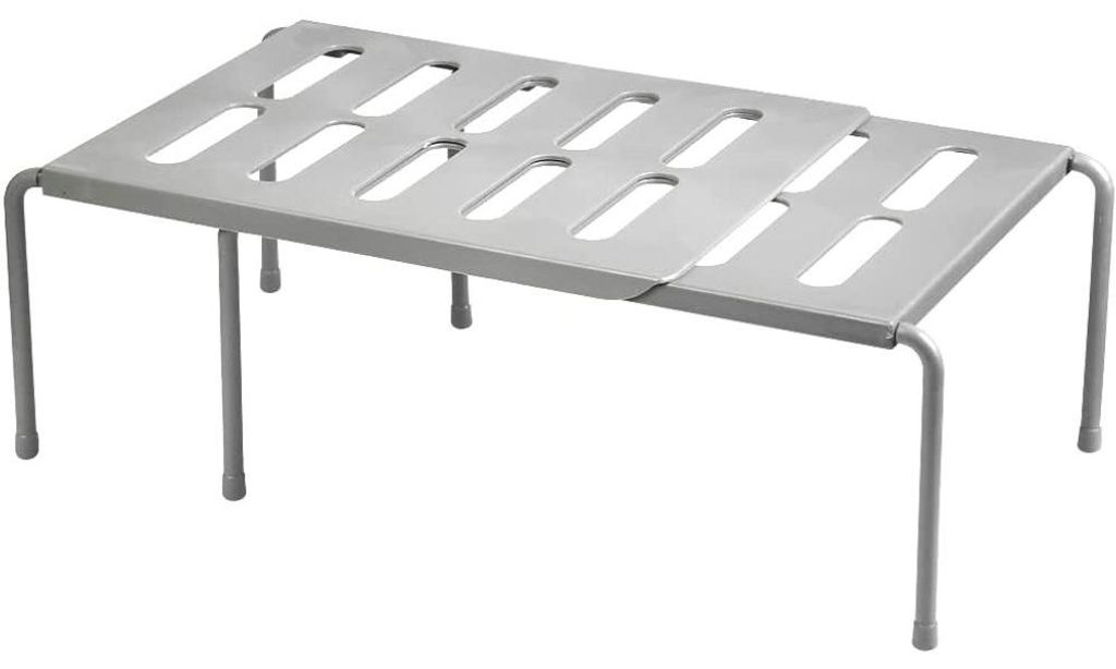 Ausziehbarer Küchenboden, graues Aufbewahrungsregal, ausziehbarer Schrankboden, ausziehbarer Teleskopboden, Geschirrst?nder für Küchenarbeitspla...