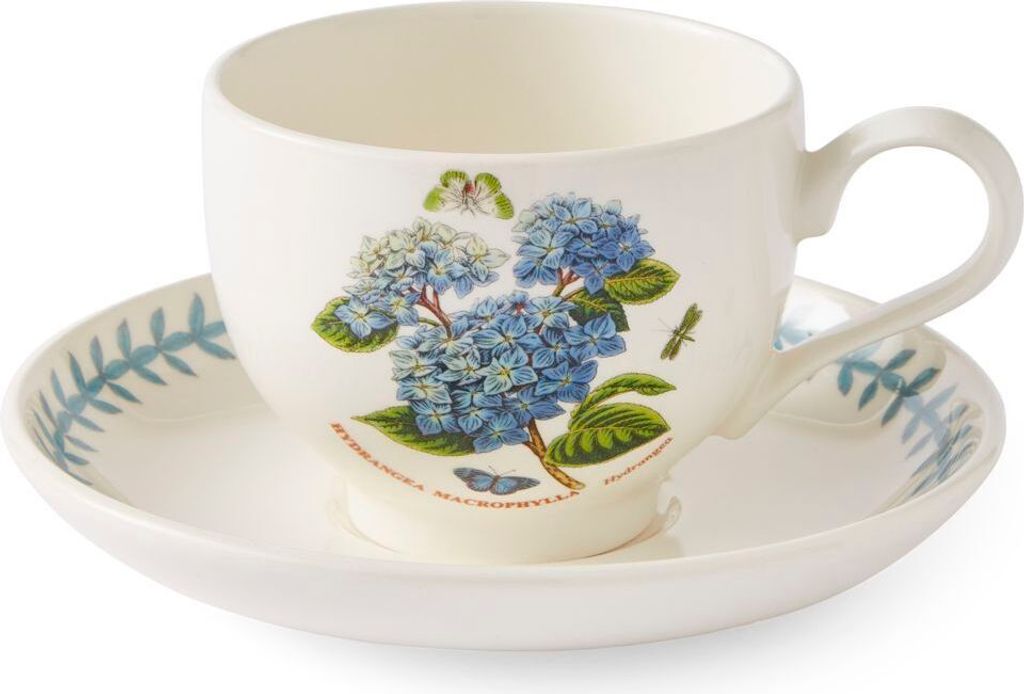 Portmeirion Keramik Tasse & Untertasse Botanic Garden Meadow Hortensie