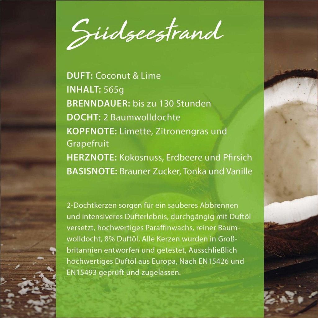 Duftkerze, 130 Stunden Brenndauer, im Glas
