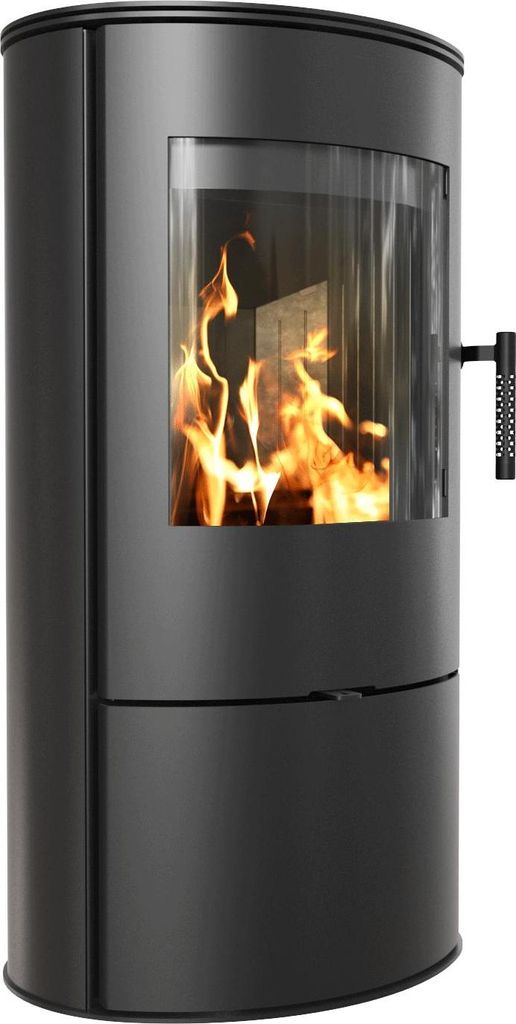 Kaminofen aus stahl KRATKI ROLLO Ø 150 7 kW schwarz Produktbild 