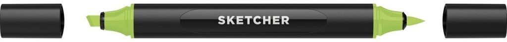 Molotow Twinmarker Sketcher brush+chisel YG375 limettensaft