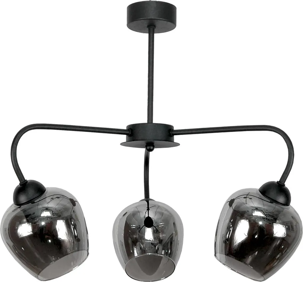 Lampe en verre noir graphite Horace 15-172 au design minimaliste épuré