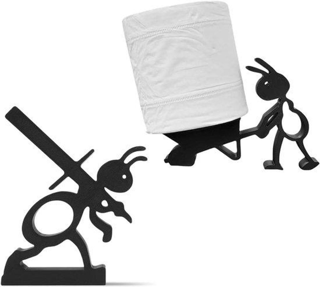 Mieren-Shaped Badkamer Accessoire - 2 Stück - Schwarz - Unikat Design