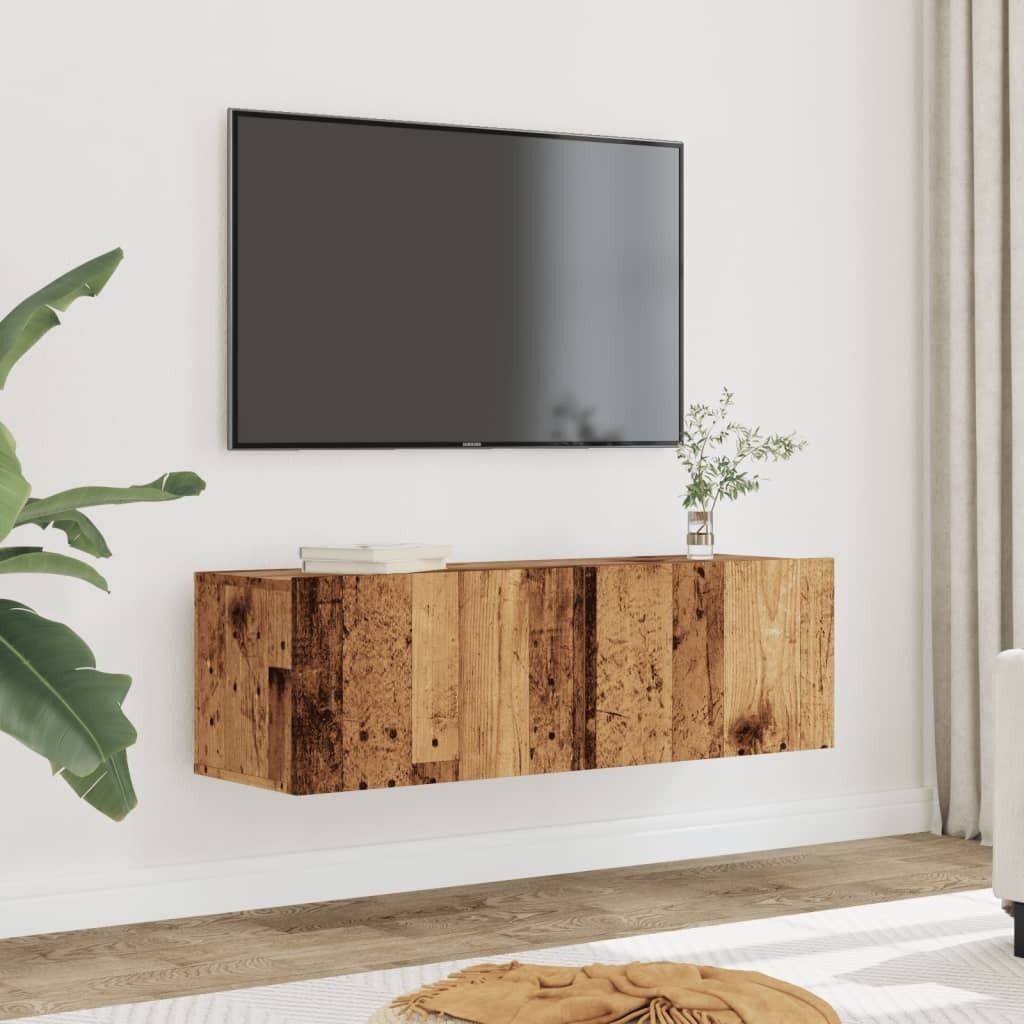 Maison Exclusive - TV-Wandschränke 2 Stk. Altholz-Optik 100x30x30 cm