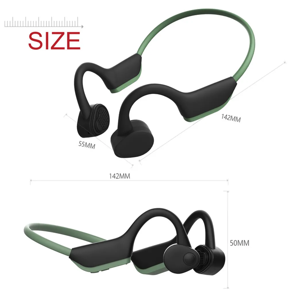 Fini les douleurs d'oreilles avec ce casque conduction osseuse vert