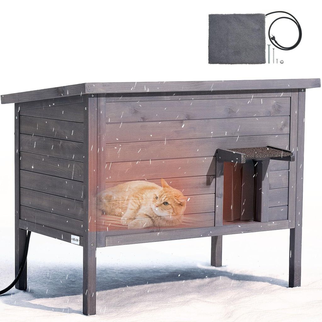 VEVOR Katzenhaus Outdoor 870 x 535 x 690 mm, Katzenhütte Produktbild 