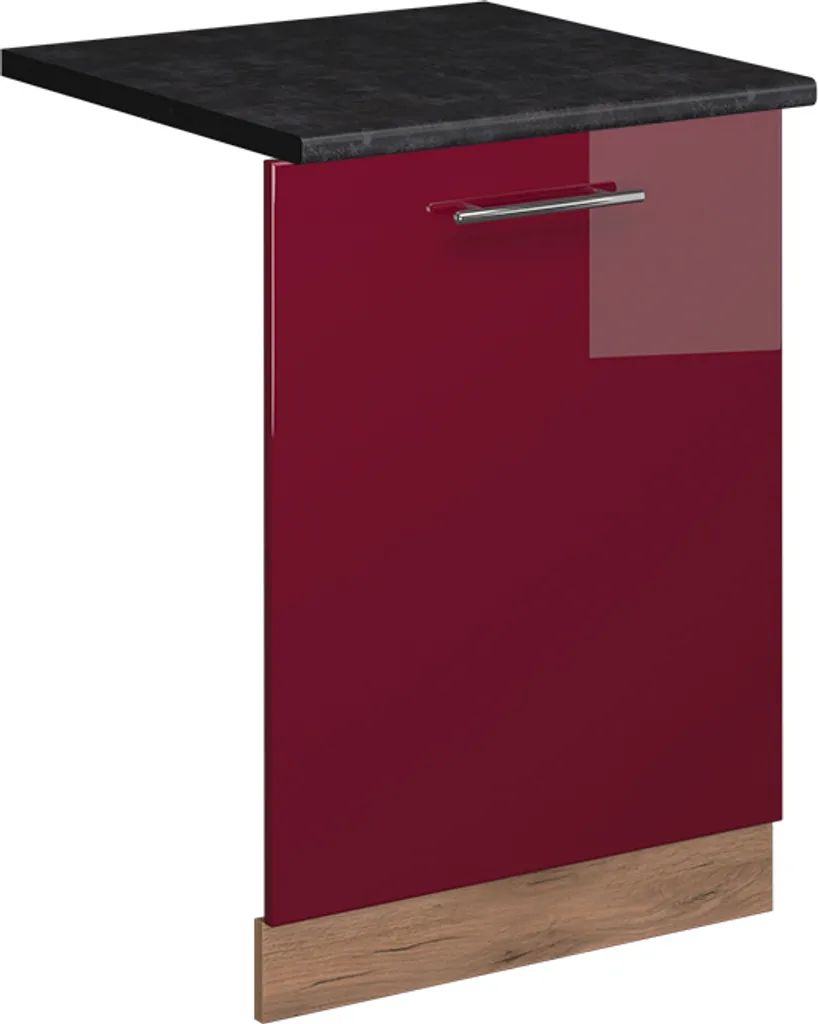 Pannello Lavastoviglie 60cm Vicco Fame-Line Antracite e Rosso Bordeaux