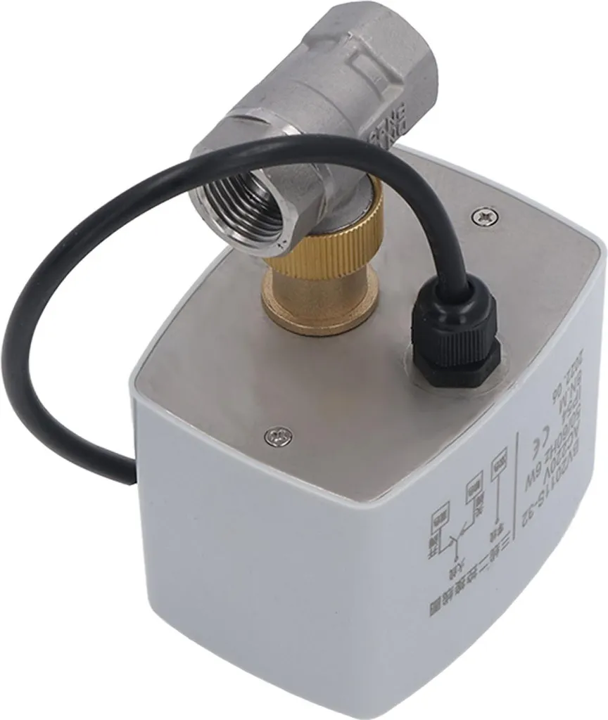 Vanne 3 fils avec fin de course DN15 Inox 220V pour régulation thermique