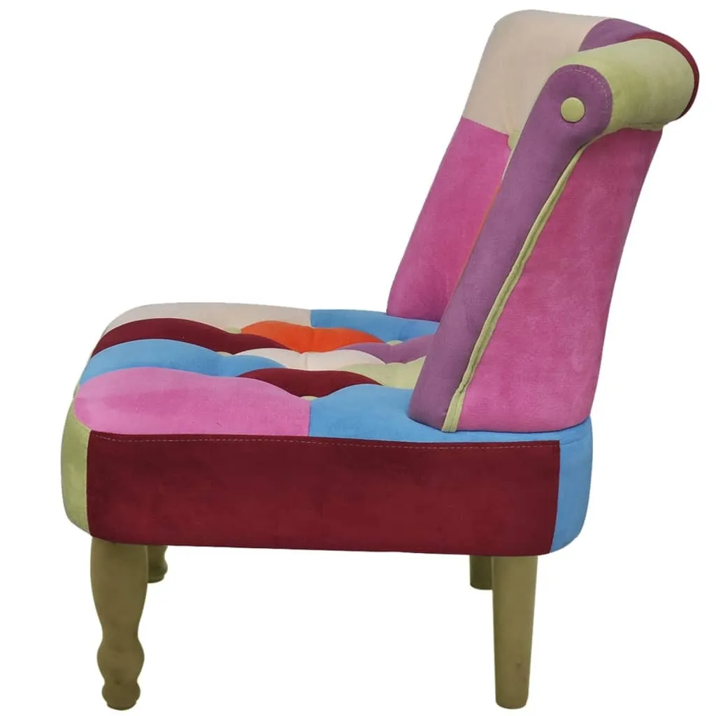 Chaises confortables patchwork en tissu antitache pour séjour moderne