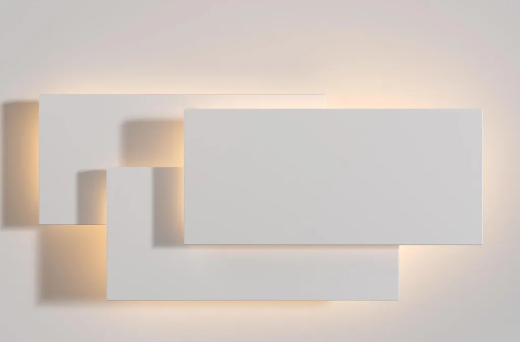 Applique murale LED Trame blanche pour créer une ambiance cosy dans l'entrée