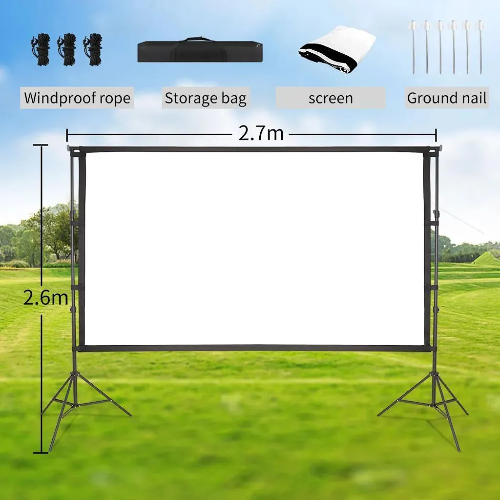Écran de cinéma 26x27M rapport 4:3 avec design pliable haute résolution
