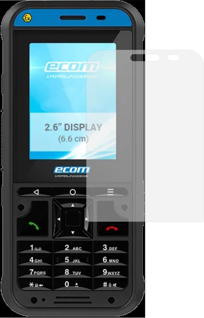3x Panzerfolie für Ecom Ex-Handy 10 DZ1 Antishock kristallklar-Displayschutzfolie