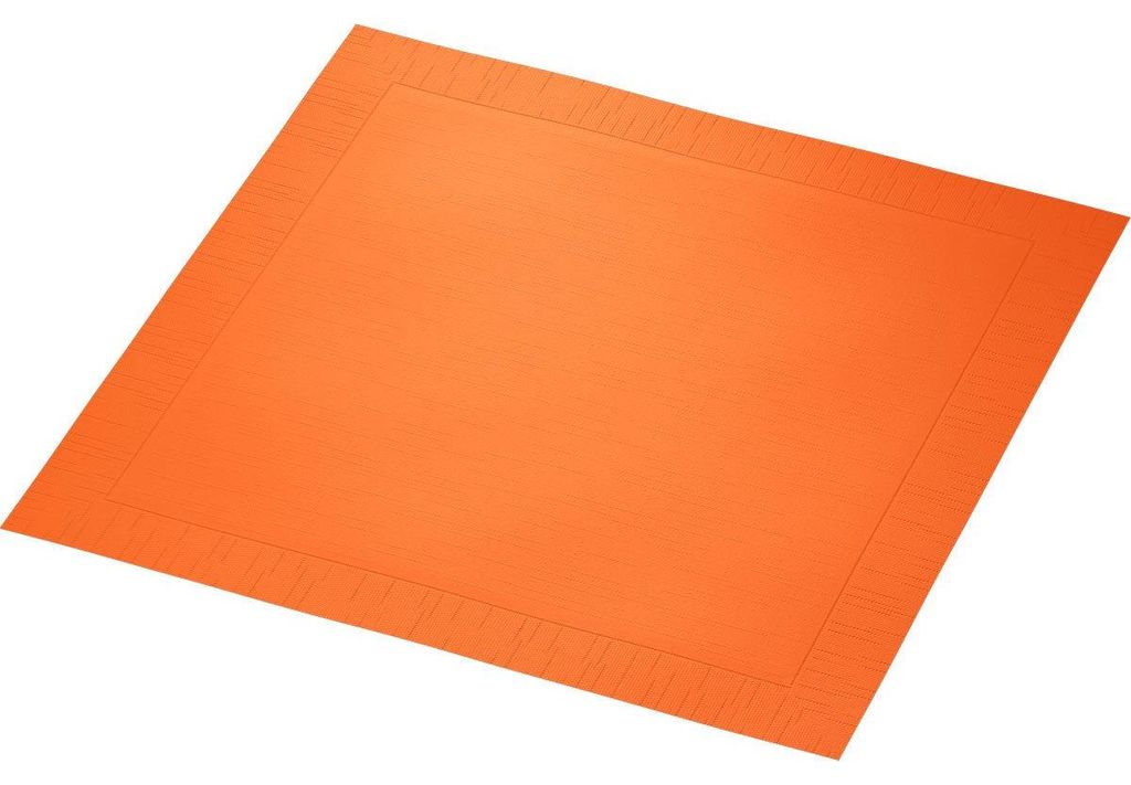 6x Klassikservietten 40 x 40 cm 4-lagig, geprägt 1/4 Falz Sun Orange | Packung (50 Stück)
