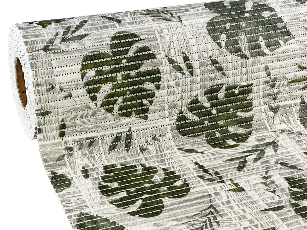 Badematte Rutschfest Antirutschmatte Weichschaummatte – nach Maß – Monstera Blätter (4034-1) 190x65 cm