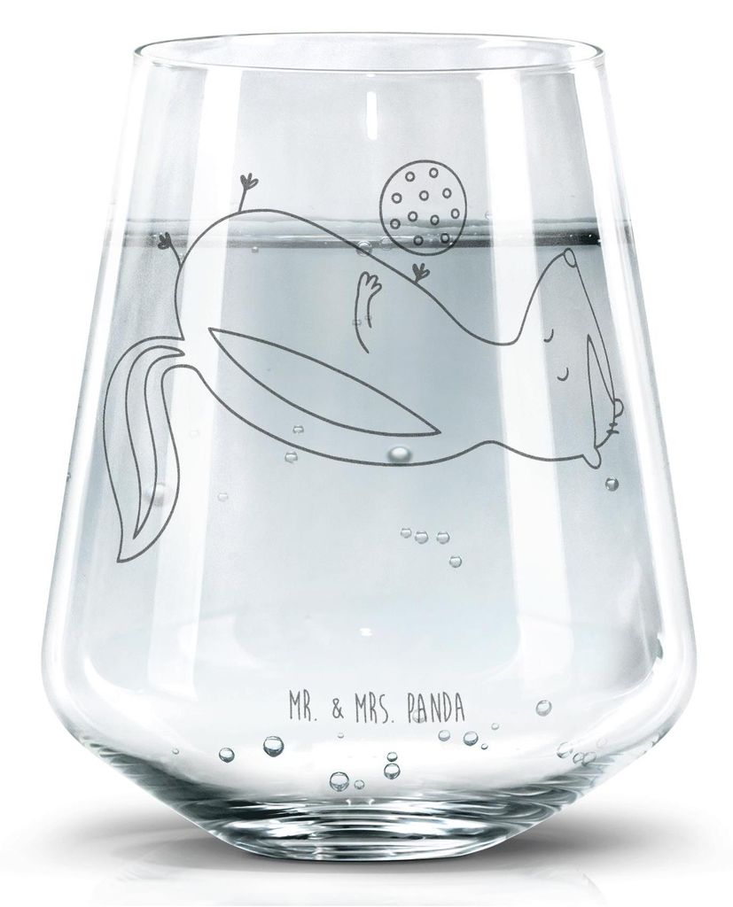 Mr. & Mrs. Panda Glas Stinktier Ball - Transparent - Geschenk, Wildtier, Stinker, Weisheit, Trinkgefäß, Trinkglas, Wasserbecher, Skunk, Wassergla...
