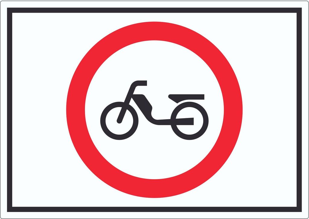 Aufkleber Verbot Mofas Symbol A6 (105x148mm)