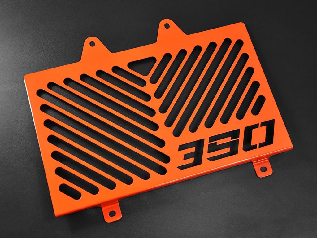 ZIEGER Kühlerabdeckung kompatibel mit KTM 390 Duke Design Logo orange
