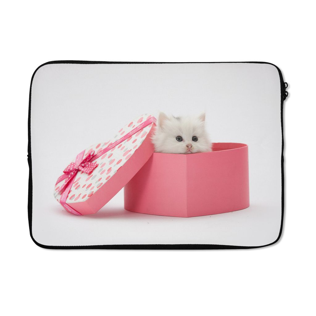 MuchoWow Laptop Hülle 14 ZollEine Nahaufnahme eines Kätzchens aus einem Geschenk Laptoptasche - Laptoptasche - Stoßsicher - Schutzhaube