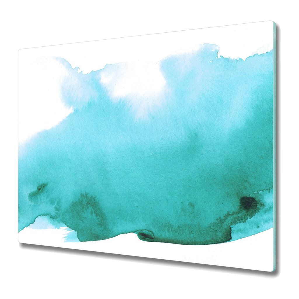 Küchenschneidebrett - Glasschneidebrett - Herdabdeckung - 60x52 - Aquarellbeize